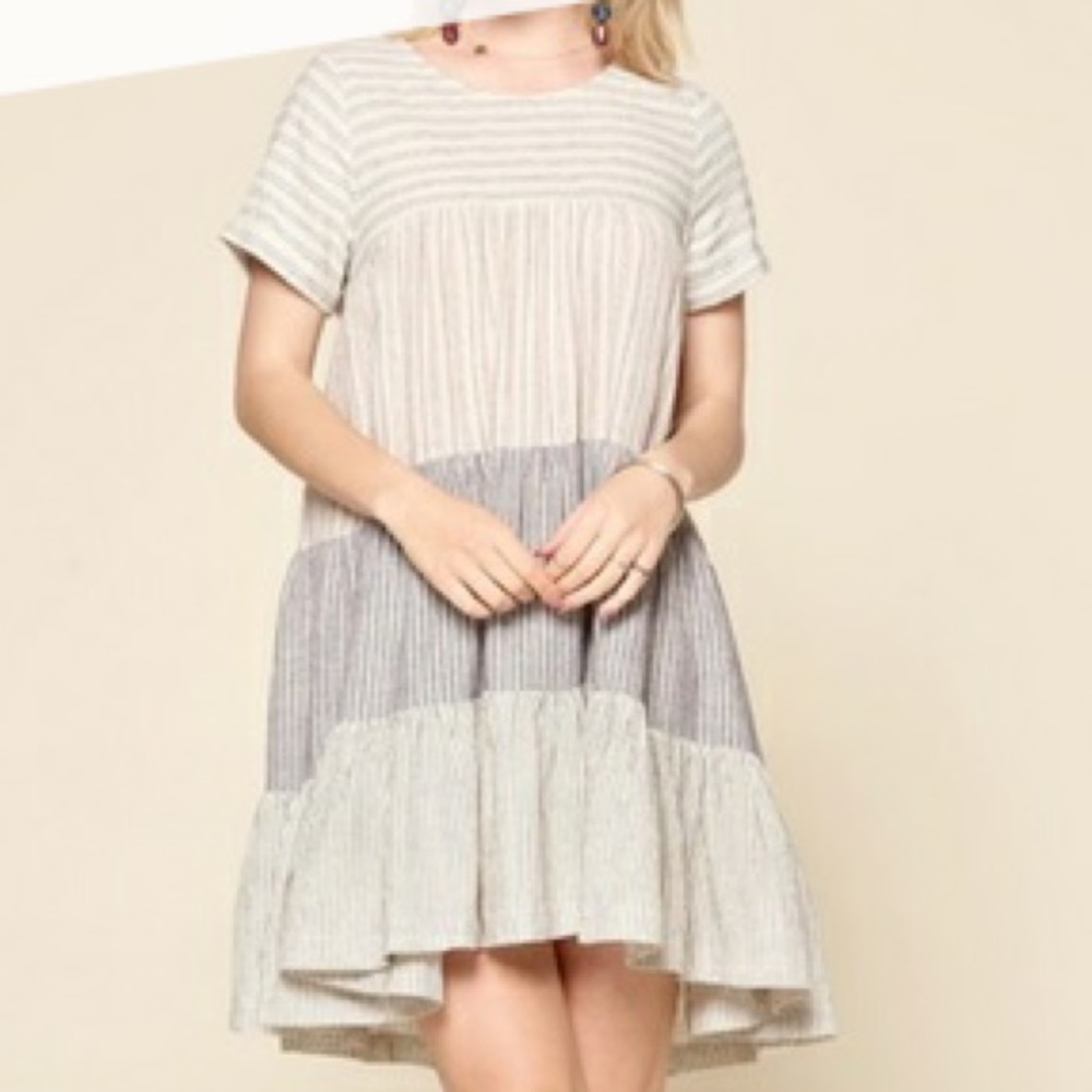 Oddy Brand Ruffle Tiered Dress